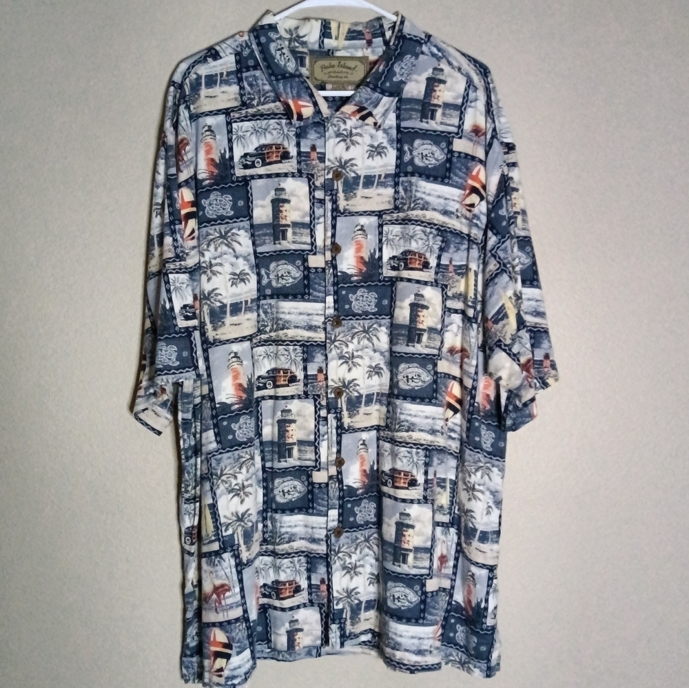 🦋 Palm Island Clothing Co Hawaiian Shirt XXL